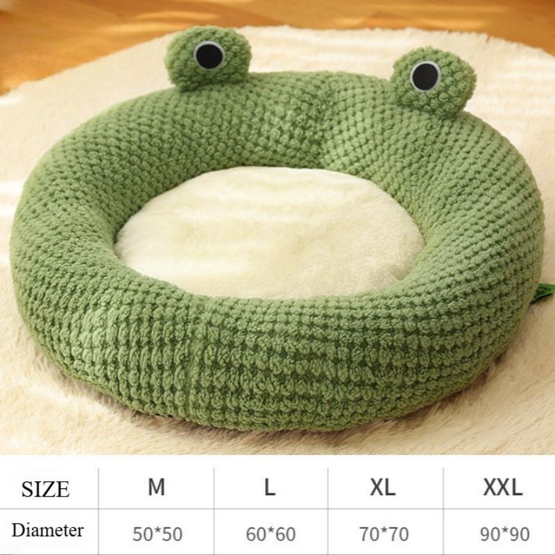 

Зимняя новая теплая мультяшная лягушка в форме кошки кровать для собаки будка M