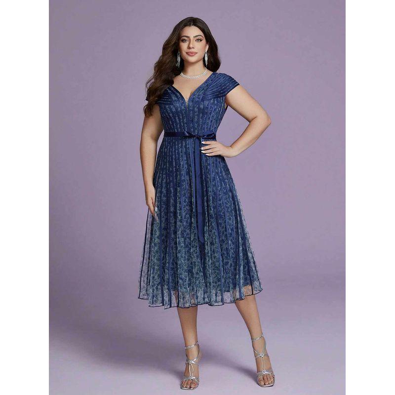 

Plus-Size Foreign Trade Formal Dress European and American Cross-Border 2026 New Women s Sexy Birthday Dress Niche Evening Gown Tibetan Blue 0 XL