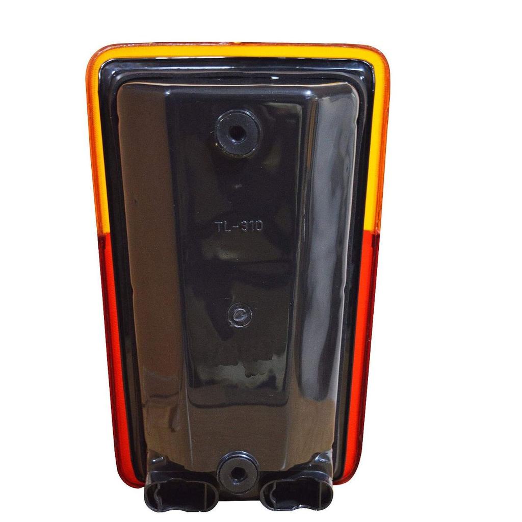 Zestaw tylnych świateł 24V do ciężarówki i mikrobusu Mercedes – Kompatybilny z Mercedes 508D, 608, L407 | Czerwono-pomarańczowy klosz | 3-funkcyjny | Zestaw 2 sztuk (Lewy + Prawy)