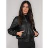 Quilted Leather Jacket Bomber Style FAN LEATHER