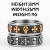 Cross Skull Retro Rotatable Stainless Steel Mens Rings Punk Hip Hop for Male Boyfriend Biker Jewelry Creativity Gift Wholesale