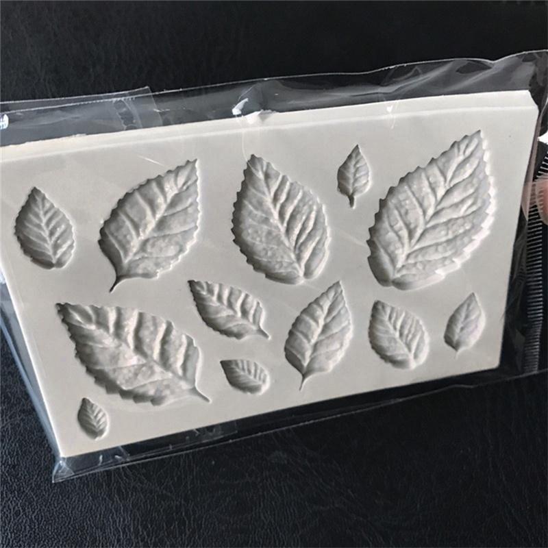 Rose Leaves Embellisment Silicone Fondant Mould Cake Decor Sugar Chocolate Mold