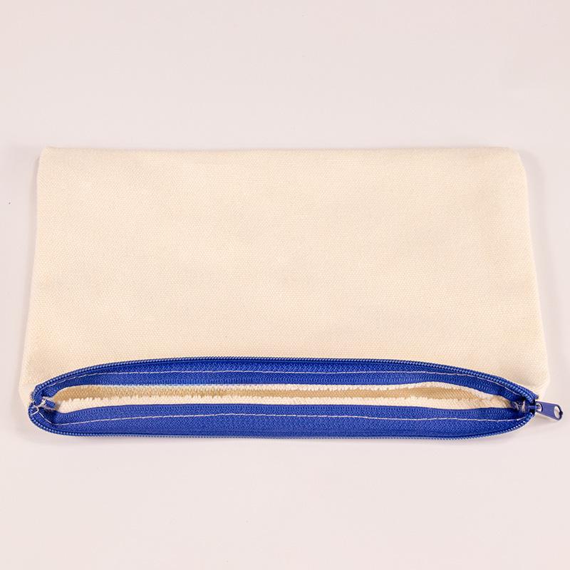 Creative Zipper Canvas Pencil Case & Custom Cosmetic Clutch Bag