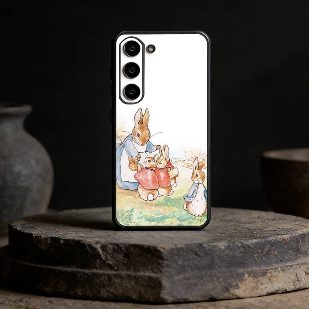 Cute P-Peter Rabbit Phone Case For Samsung Galaxy A91,80,73,72 ,71,53,52,32 ,31,22,21s,20,Soft Black Case