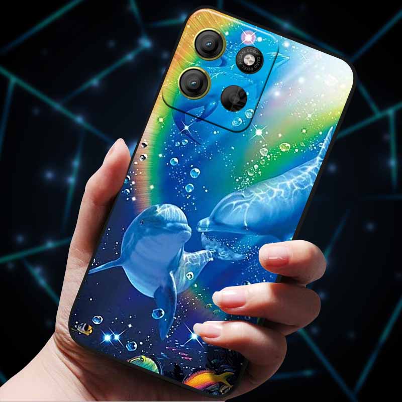 For Moto G15 4G Case Painted Cats Soft Silicone Lovely Back Case for Motorola Moto G15 Power G 15 Phone Cover MotoG15 etui Funda