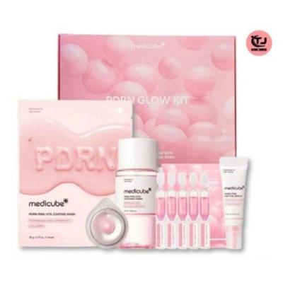 Official PDRN Glow Kit Set Korean Glass Skin Care Special Edition (Toner 50ml + Peptide Serum + Cream + Mask Set)