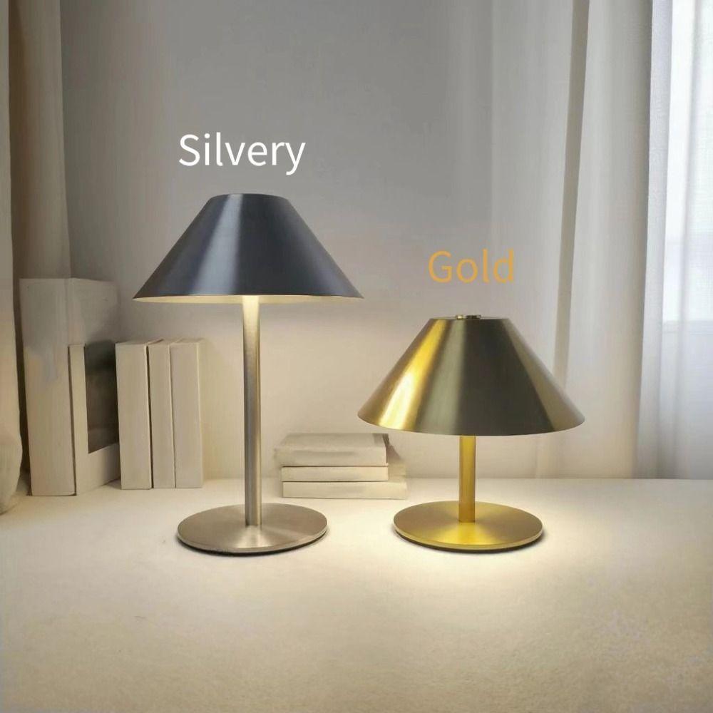 Touch Control Mushroom Bedside Lamp Creative Metal Reading Lamp Atmosphere Lamp  Bedroom Desk