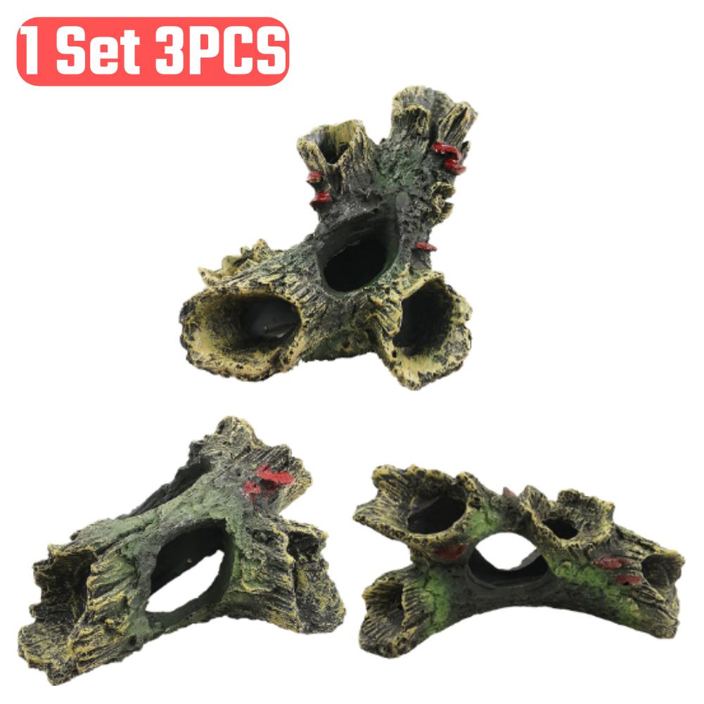 Resin Aquarium Decoration Fish Tank Escape Hole with Lifelike Caves Non-Toxic & Easy To Clean for Freshwater Fish Tank Decor