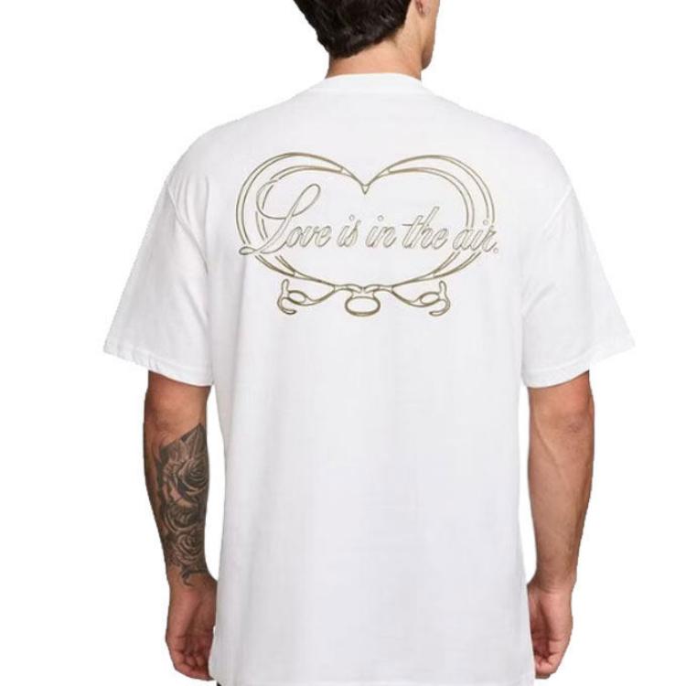 Nike Valentines Day Limited Edition Crew Neck Pullover Sports Casual Short Sleeve T-Shirt Men Tops IH1170100