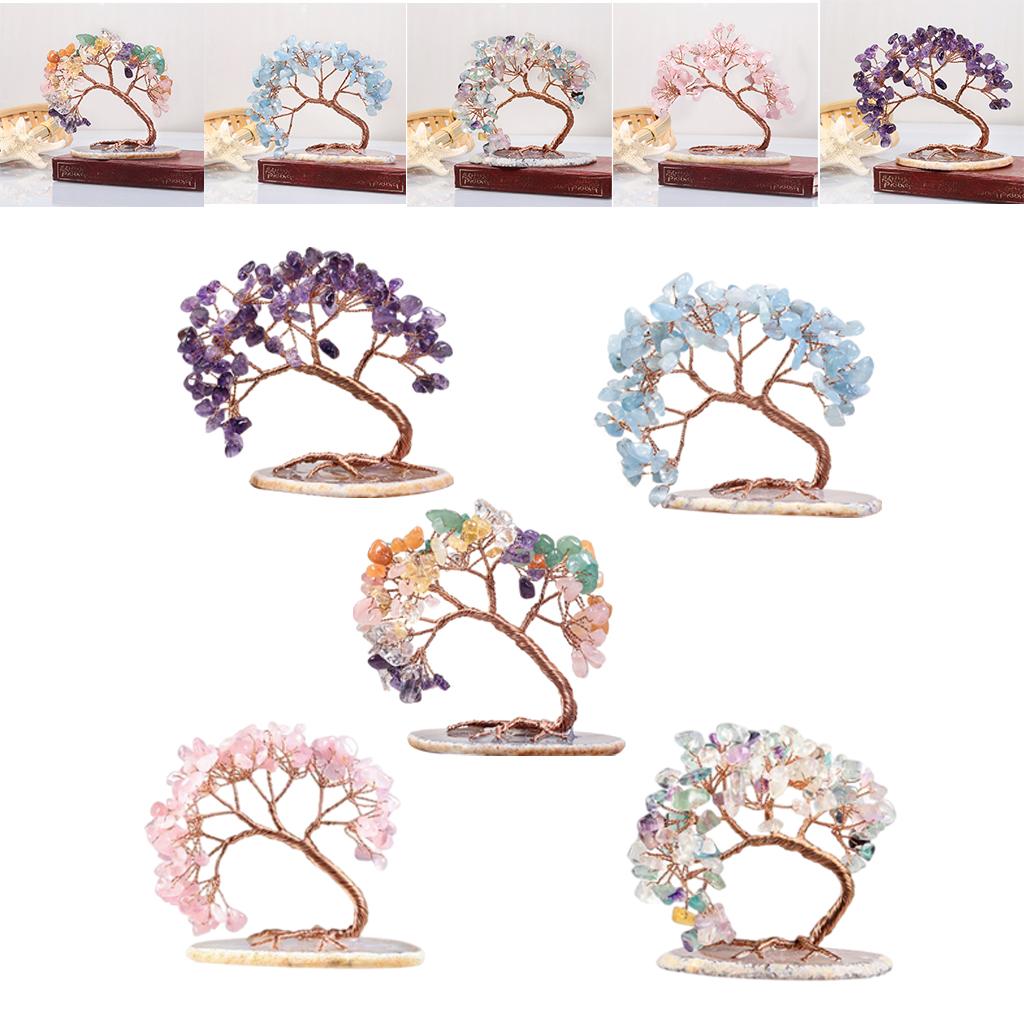 Crystal Money Tree Prosperity Ornament Fortune for Wedding Livingroom Home