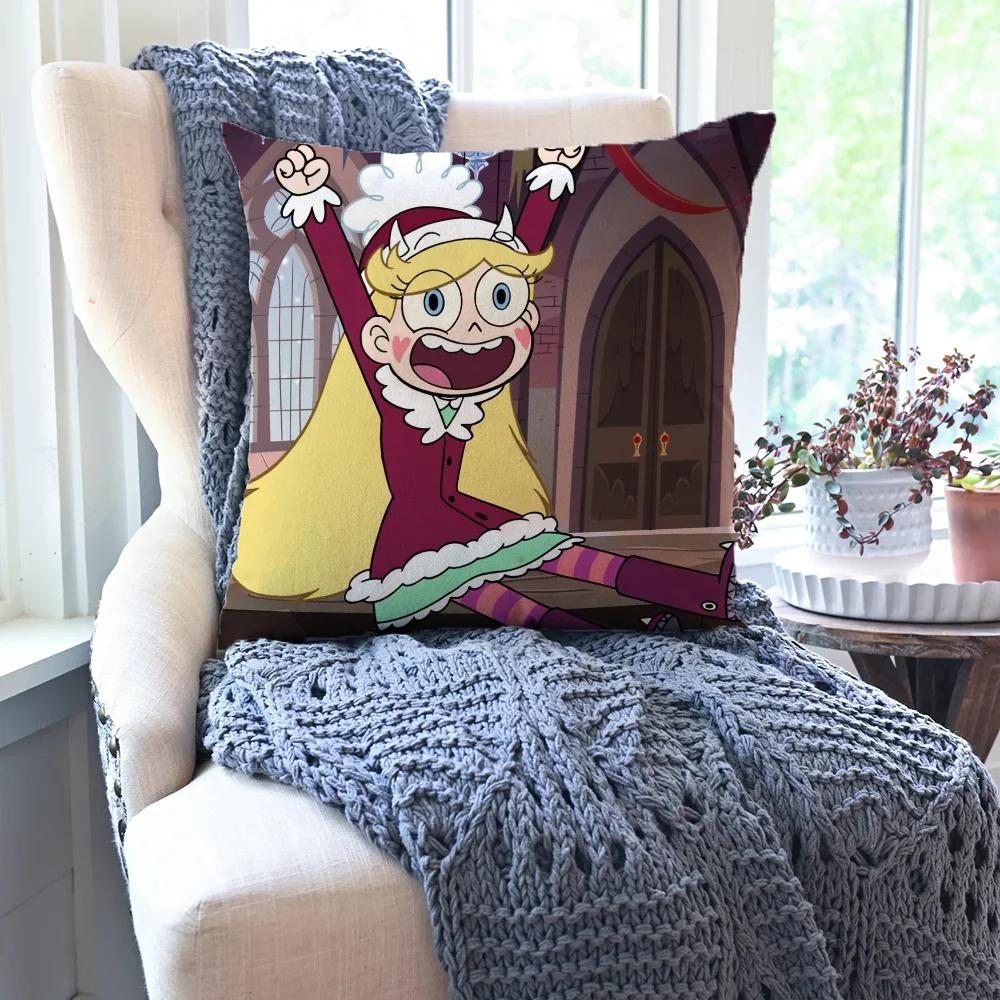 1pc S-Star B-Butterfly Animation Pillow Case Square Pillow Bedroom Sofa LeisureComfortCushionCarLivingRoom Home Decoration 40X40