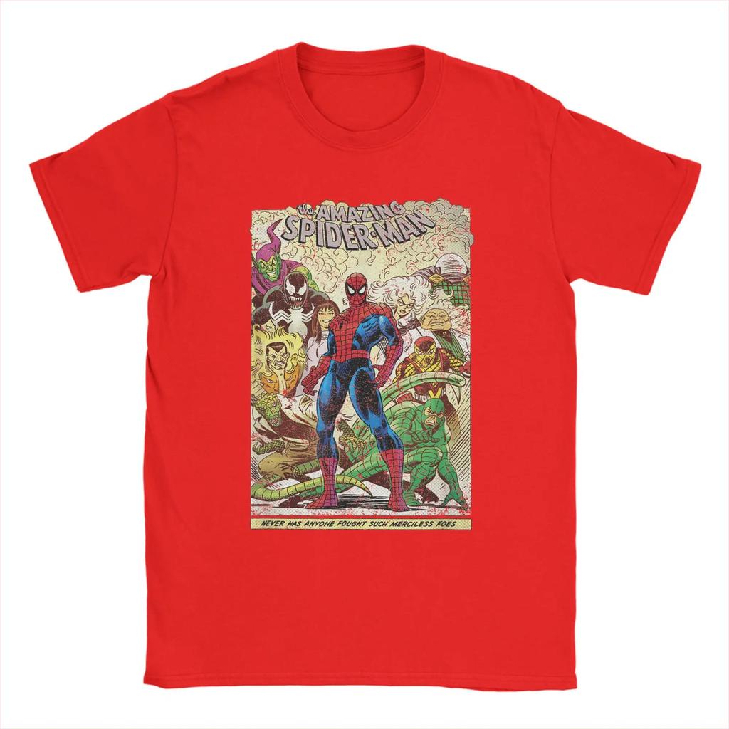 2026 New Amazing Spider-Man Comic Funny Novelty Print Fashion Men's Casual Crew Neck Loose Short Sleeve T-Shirt