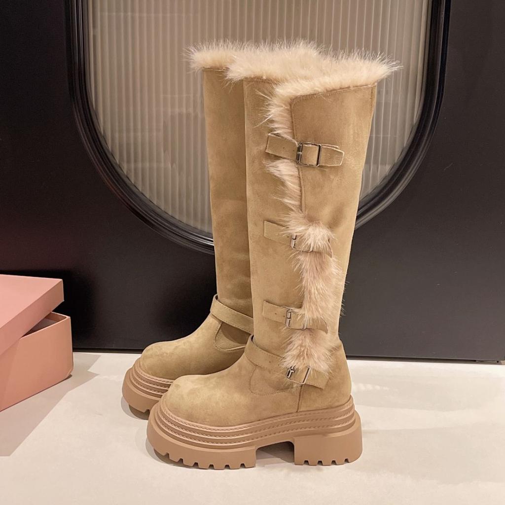 Damen Übergröße weich elastisch Winter warm kalt gefüttert Schneestiefel rutschfest abriebfest Outdoor Freizeit Sport lange Martin Stiefel