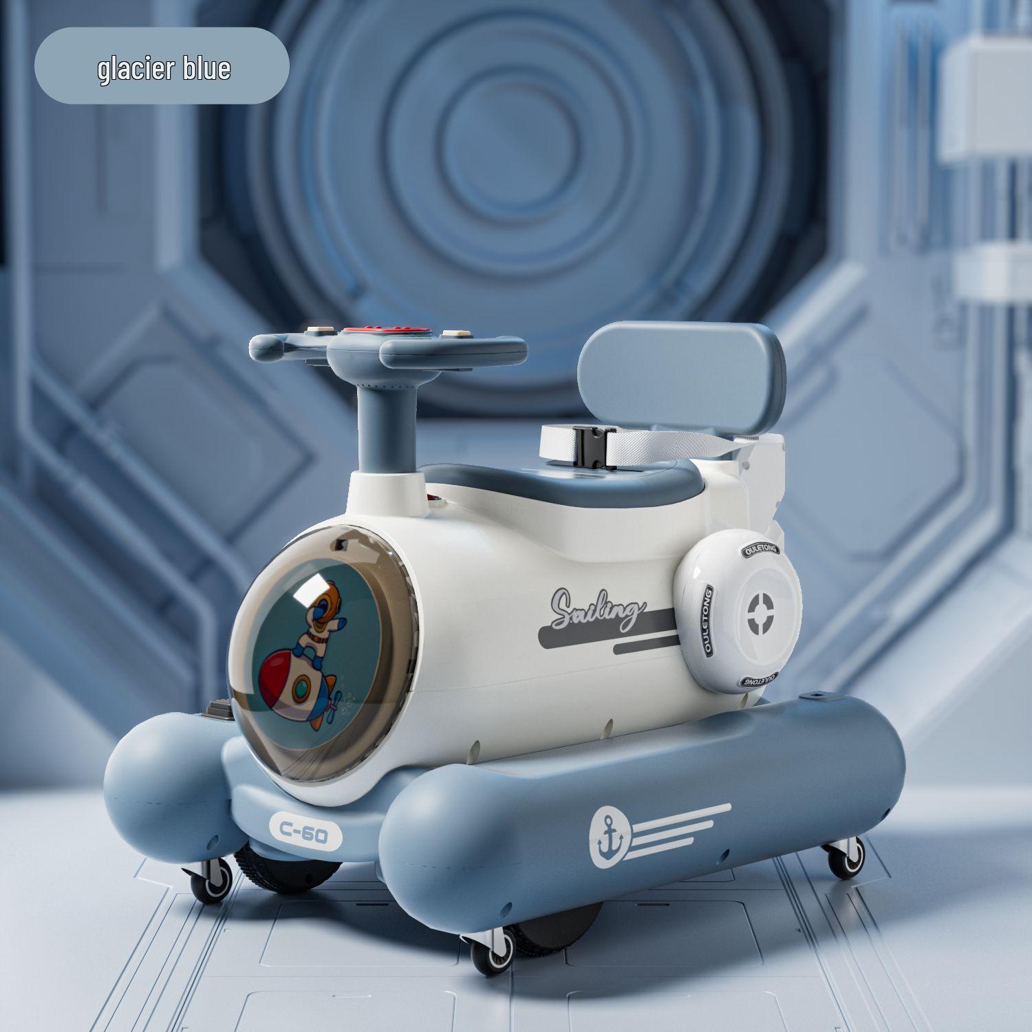 

Детский электрический самокат-машина со светом и музыкой для детей 2-6 лет