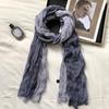 Scarf Women's Winter High-end Sense New Warm and Cold-proof Scarf Versatile Solid Color Crumpled Scarf Shawl