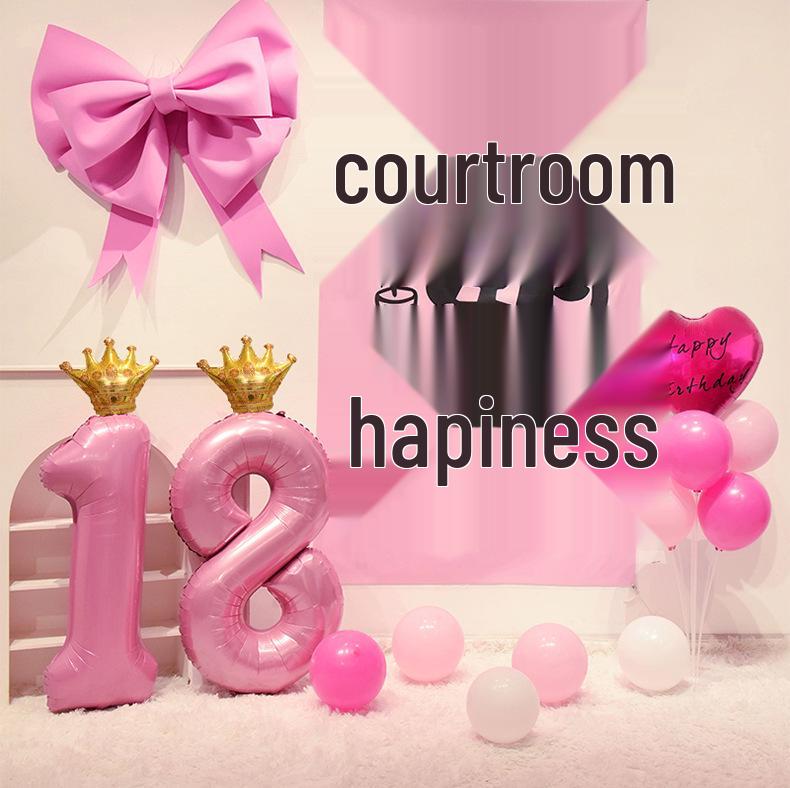 

First Birthday Party Decoration Set: Girl s Balloons, Banner & Poster