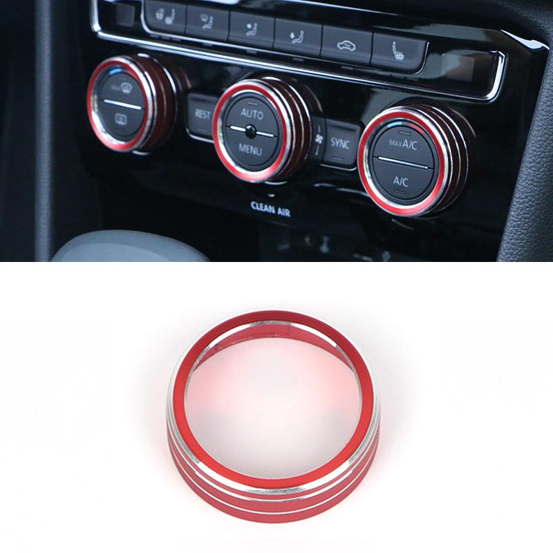 Auto Car AC Control Ring For VW Tiguan Atlas T-roc Ateca FR Passat B8 Variant 2017-2019 Trim Cover Car Interior Accessories