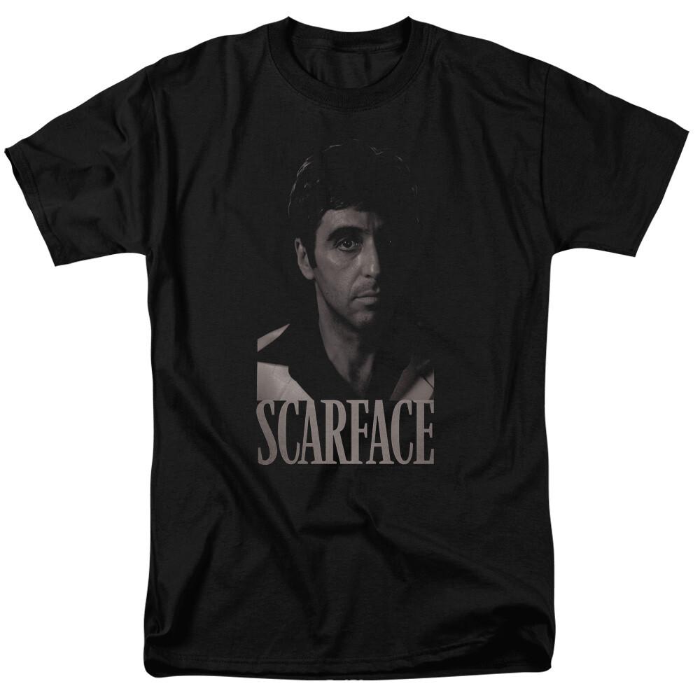 26 Scarface B&W Tony T Shirt Licensed Gangster Movie Tony Montana Retro Tee Black Unisex T-Shirt XXXL