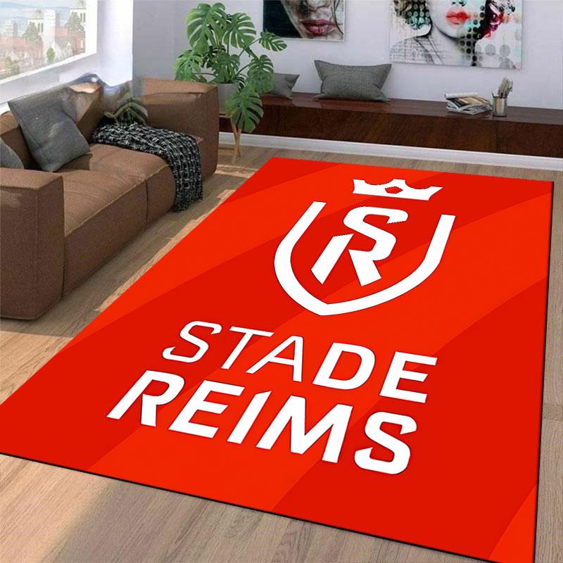 Stade Reims Logo Carpet suitable as a non-slip mat for the living room or bedroom sofa