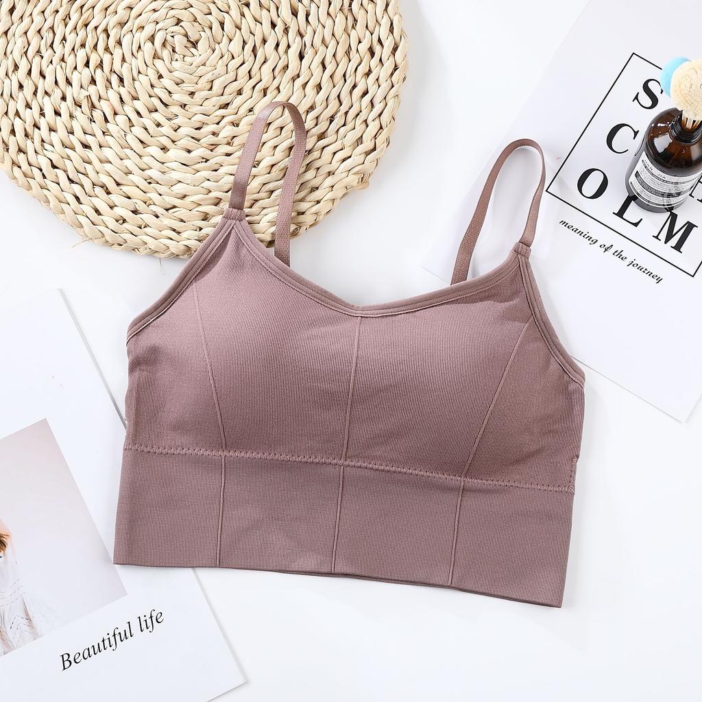 Yoga Bra Adjustable Strap Breathable Sports Push Up Bra Shockproof Padded Sports Yoga Top Athletic Gym Running Fitness Vest Bra