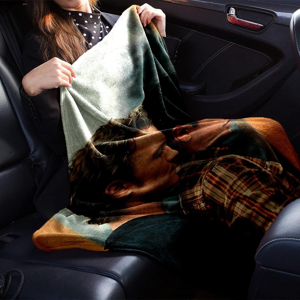 Two Men Close Embrace Blanket Soft Throw Blanket For Home Bedroom Bed Sofa Travel Office Solid Christmas Blanket