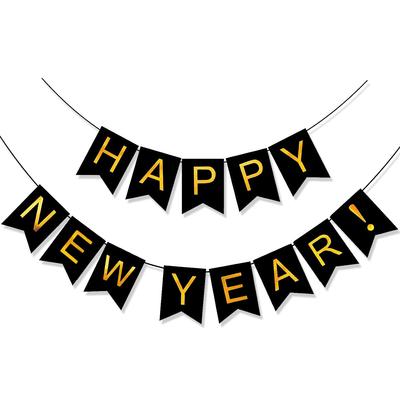 Happy New Year Bronzing Lagi New Year'S Day School Classroom Decoration Arrangement Banner Customization