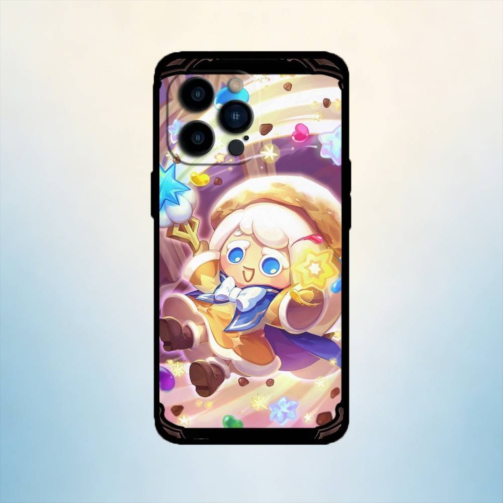 

AAA Cookie Run Kingdom Phone Case For iPhone 17,16,15,14,13,12,11 Plus,Pro Max,XS,Soft Silicone Black Cover iPhone14
