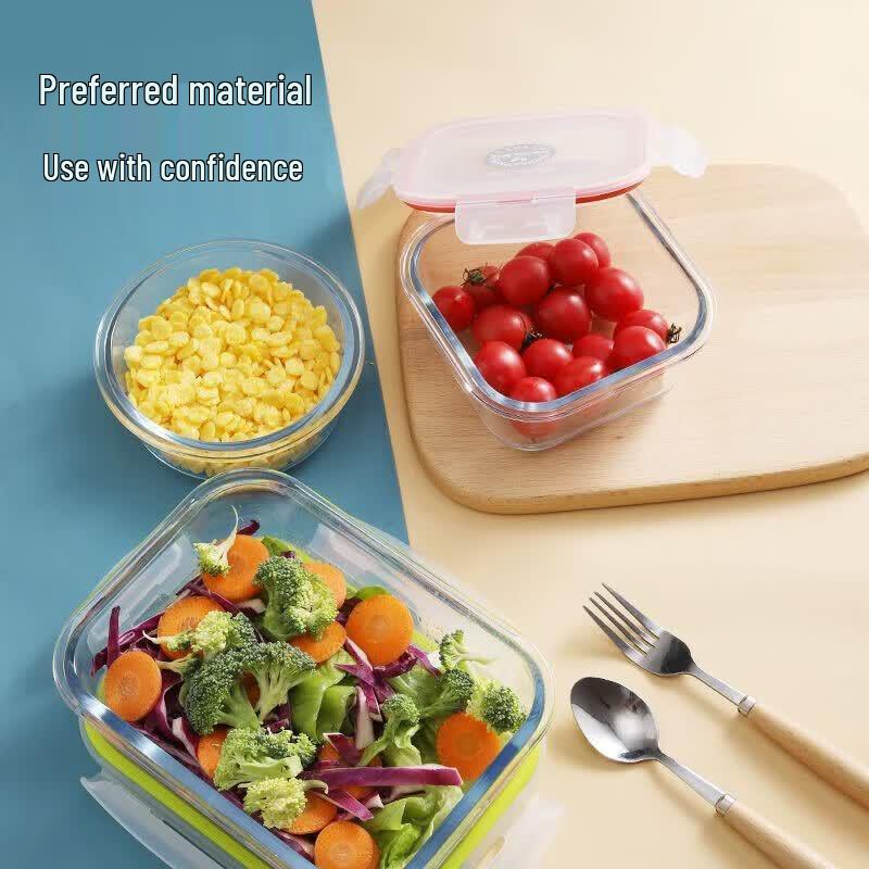 Camellia Microwave-Safe Glass Food Storage Containers