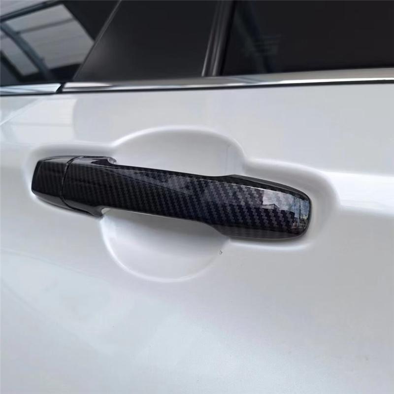 For Toyota Veloz -2024 Carbon Fiber Car Exterior Door Handle Cover Trim Replacement carbon fiber