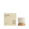 Japanese Minimalist Wooden Teacup Gift Set - Cream Style for Women, Personal Use, Tasting Cup