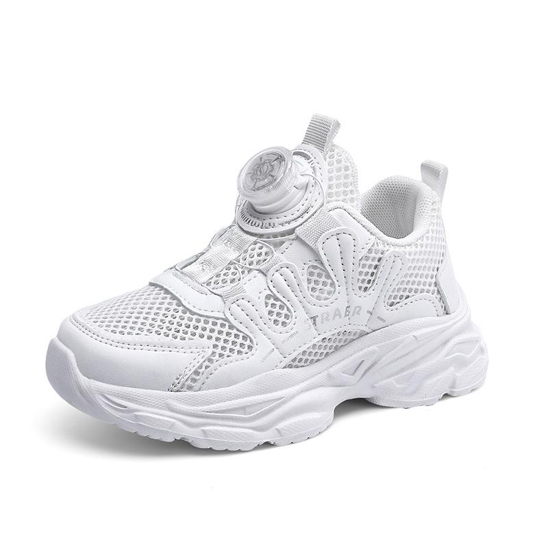 Primary school students little white shoes single net pair net shoes campus school physical education class pure white sports shoes boys and girls pe