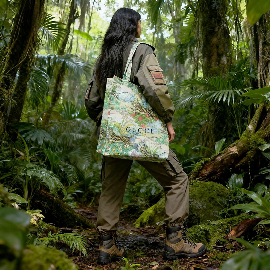 GUCCI Women's Bag Cotton Fabric Suitable for Commuting,Environmentally Friendly and Foldable and Parties An Excellent Gift