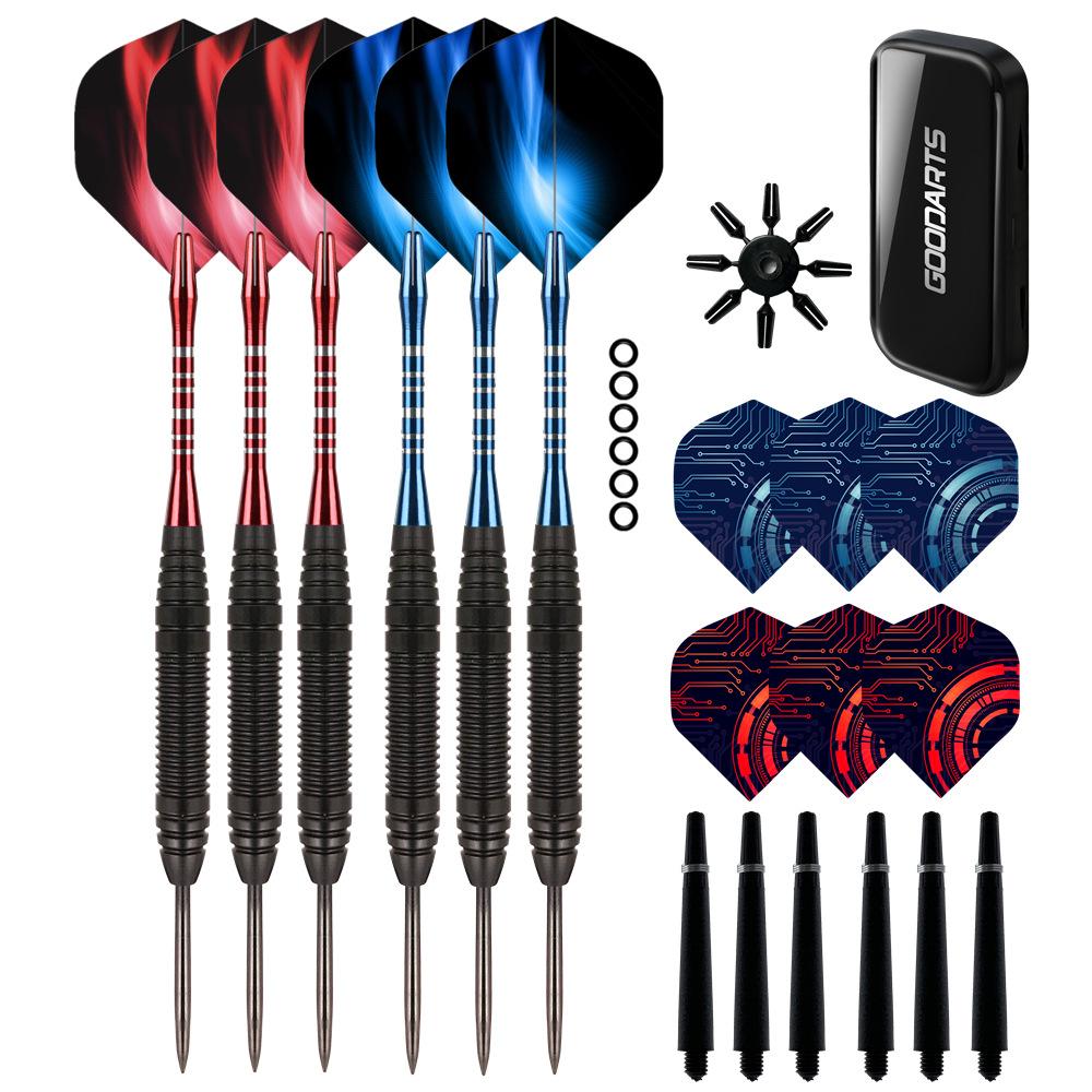 Darts Metal Tip Set 6 Aluminum Shaft Metal Dart Set Professional Darts Steel Tip Sets