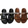ZA2025 Women's Black One-Strap Backless Breathable Round Toe Flat Sandals