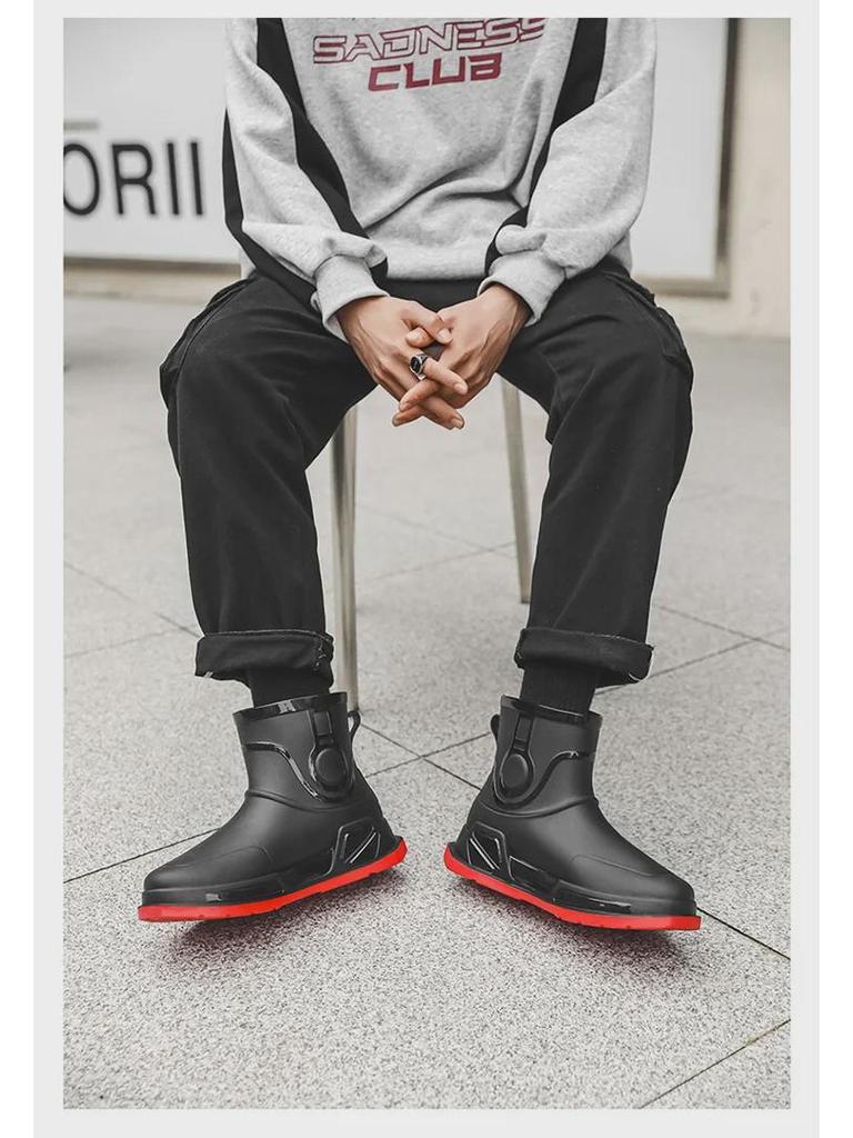 Stylish Waterproof Non-Slip Rain Boots for Men & Women - Perfect for Outdoor Activities Like Shopping, Fishing, Camping, and Sea-Hunting