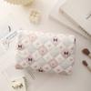 Portable Corduroy Quilted Makeup Bag Large Capacity Multi-Purpose Cosmetic Organizer Coin Purse