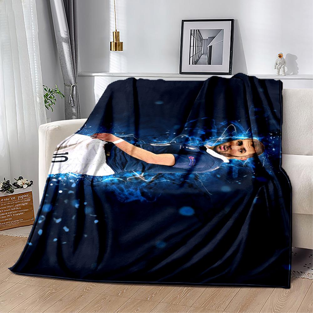 Football Player Action Blanket Soft Warm Cozy Great for Picnics Bed Seaside All-Season Use Warmthful Decor Gift for Travel Home Birthdays