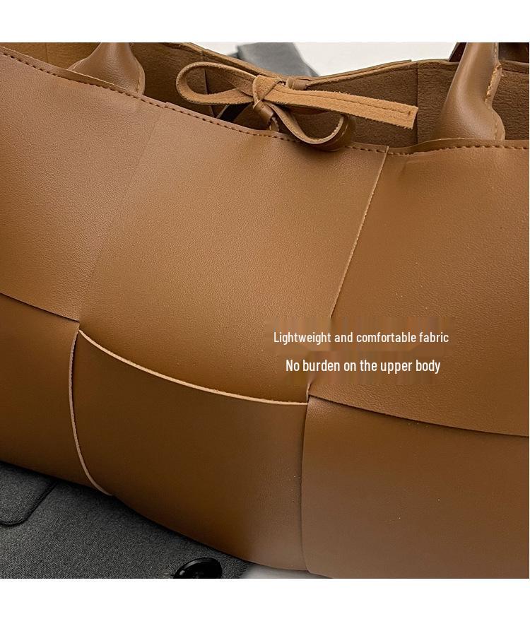 Borsa a Trama da Donna Primavera 2025 - Borsa a Spalla Versatile di Grande Capacità