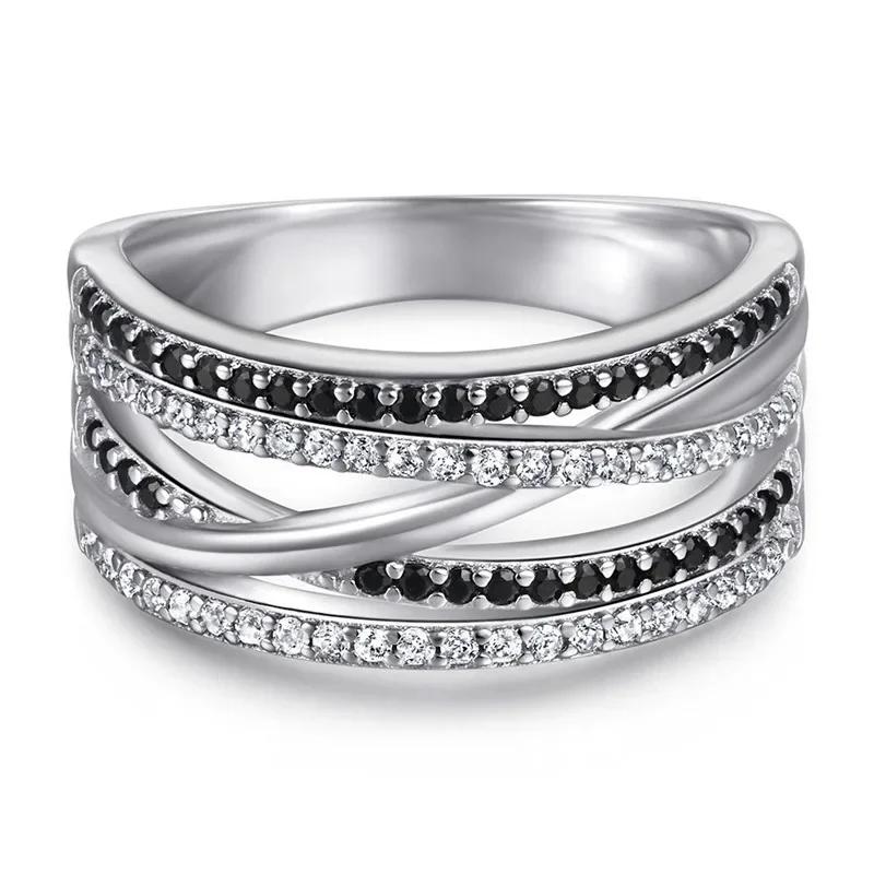 Inel Nou Unisex Zircon Micro-incrustat Zircon Artificial Trend Nișă Simț Creativ Totul Petrecere Lux