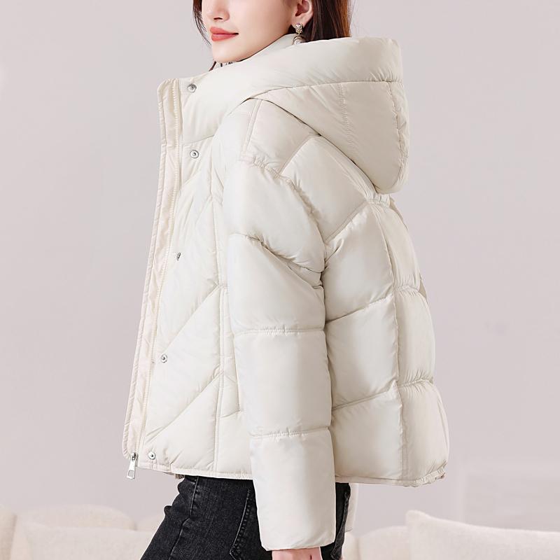Fashion Winter Jackets Woman Short Parkas Hooded Plus Size Loose Thick Warm Outerwears Women's Coats