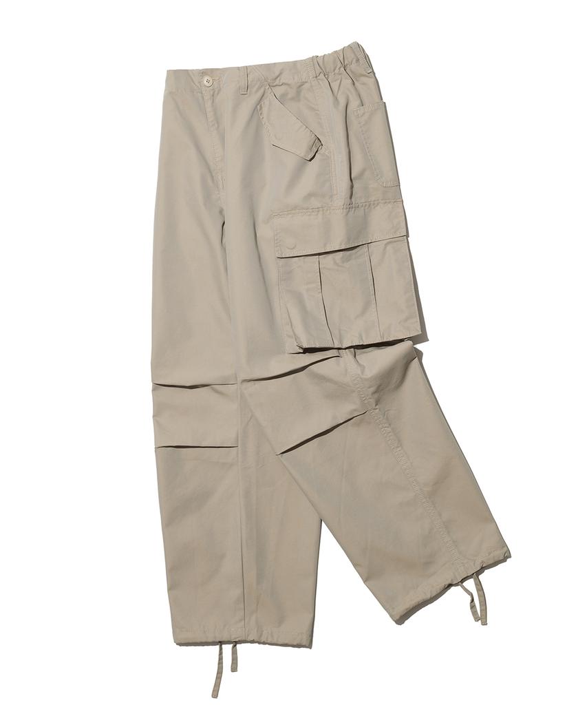 BIG UNION Pleated Cargo Pants / Beige
