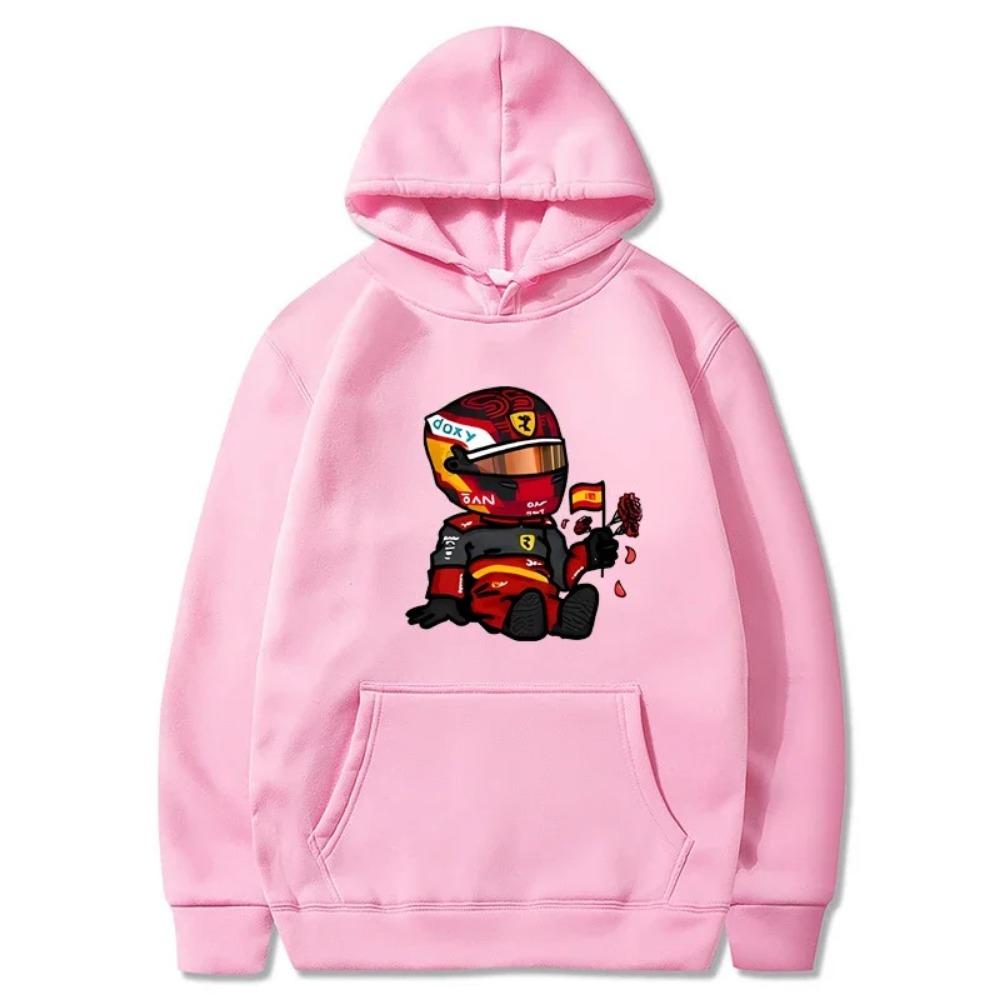Hanorace Sainz Mini F1 pentru bărbați Jocuri cu desene animate Hanorace cu mânecă lungă Y2k Haine Bărbați Îmbrăcăminte Harajuku Streetwear Femei
