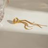 Unique Tassels Ear Clip Earring Stainless Steel Ear Cuff for Women Waterproof Party Jewelry Allergy Free Accessory