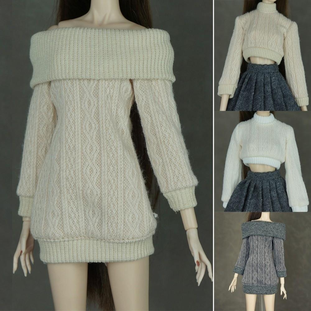 Handmade Doll Accessories Tops Mini Dressing Clothes New Doll Knitted Sweater for 1/6 Doll