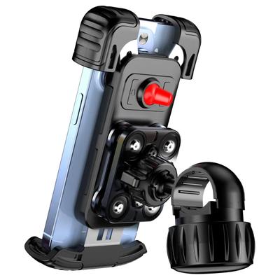 VARMHUS Motorcycle Smartphone Holder Mobile Phone Holder for Motorcycles, Vibration Absorption, Anti-Shedding, One-Handed Operation,