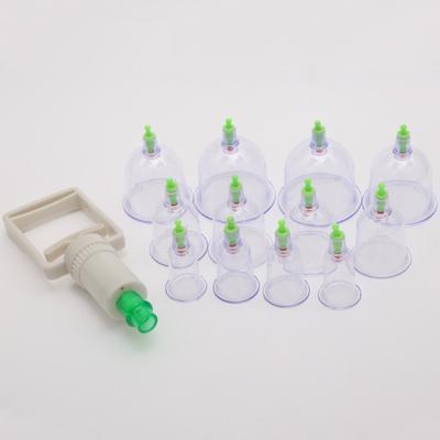 1 Set Coppette per Coppettazione Cura della Salute Sollievo dal Dolore Coppette in Plastica a Vuoto Pompa di Aspirazione Set per Terapia Coppettazione Corpo per Casa