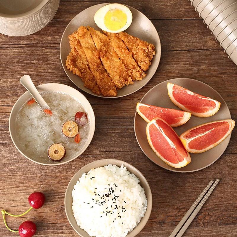 Yinmai Rice Husk Disposable 3-Piece Dinnerware Set