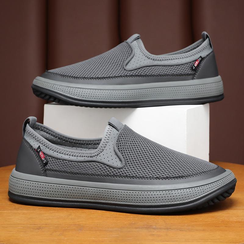 Men's Shoes Casual Shoes Summer New Shoes Men's Large Size Versatile Single Shoes Breathable Mesh Shoes