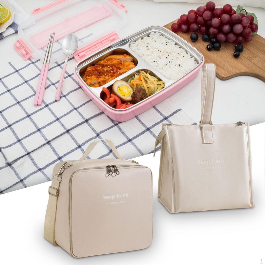 2 Pieces Lunch Storage Bag Cooling Pouch Portable Waterproof Reusable Carrier Thermal Food