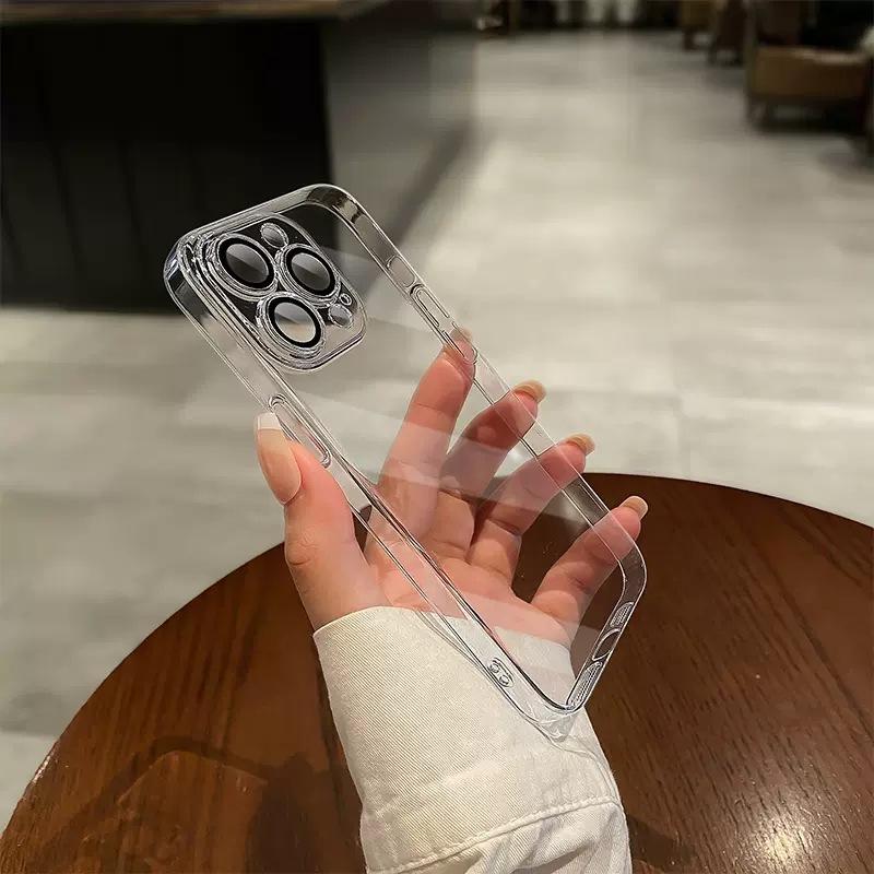 

Подходит для чехла для мобильного телефона Apple 16 Полностью закрывающий Простой ПК Гальванизированный Защитный чехол для iPhone 15 Promax Прозрачный 14/13 Жесткий iPhone11Promax